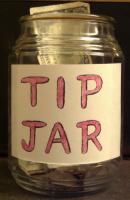 Picture of a tip jar